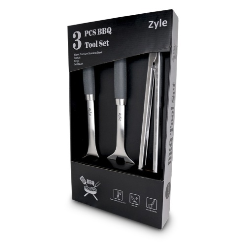 Grilio įrankių rinkinys Zyle BBQ Tool Set, ZY100SET, rinkinyje 3 vnt.