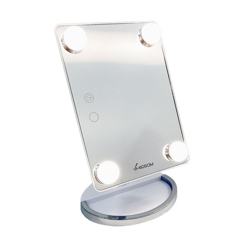 Pastatomas veidrodis su apšvietimu Be Osom BEOSOML207BMR, baltos spalvos, su baterijomis