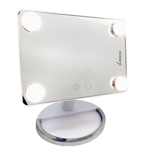Pastatomas veidrodis su apšvietimu Be Osom BEOSOML207BMR, baltos spalvos, su baterijomis