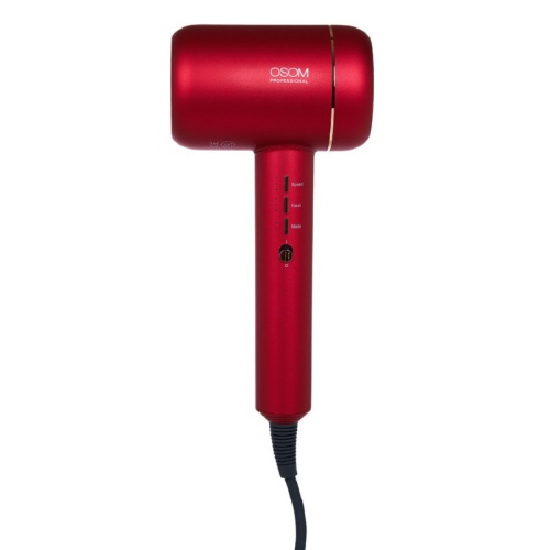 Plaukų džiovintuvas OSOM Professional Red OSOMF5RD, 1800 W, su vandens jonais, raudonas
