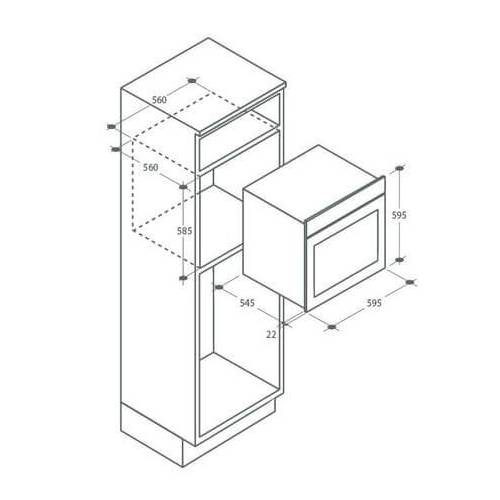Orkaitė Candy FCP645N/E juoda A+ klasės