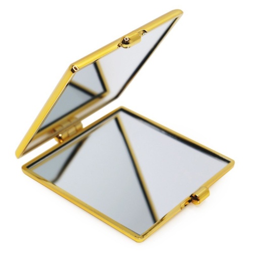 Sulankstomas kišeninis veidrodis Gold ST3512QG, auksinės spalvos, 6,3 x 6,3 cm