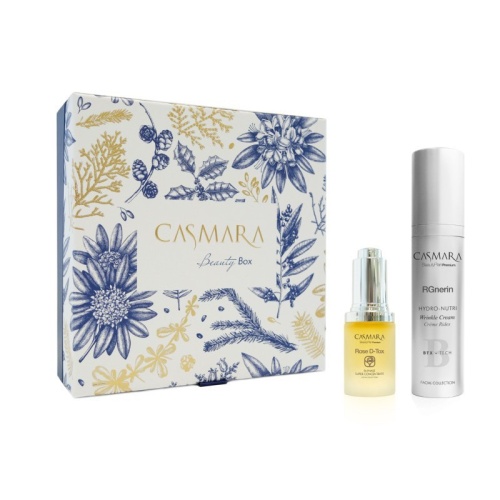 Veido odos priežūros rinkinys Casmara Beauty Box RGnerin Hydro Nutri & Rose D-Tox Limited Edition CASAL806, rinkinį sudaro: koncentratas veidui 15 ml, veido kremas 50 ml