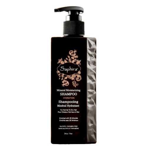 Drėkinamasis šampūnas plaukams Saphira Moisturizing Shampoo SAFKMS4 su Negyvosios jūros mineralais, 1000 ml