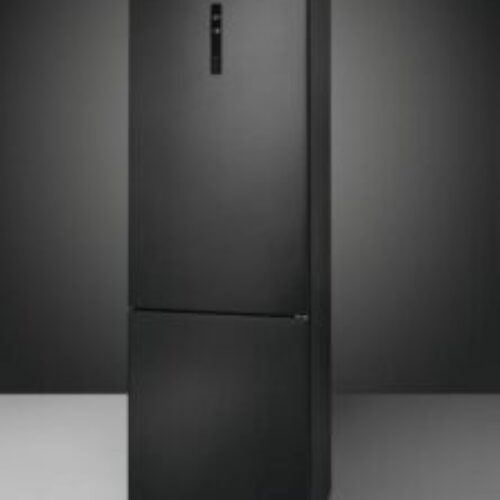 AEG šaldytuvas su šaldikliu RCB736E5MB juodos spalvos 201cm aukščio